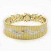 Picture of 18k Two Tone Gold Diamond Flexible Bangle Bracelet