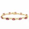 Picture of 14k Yellow Gold Rhodolite Garnet Bracelet