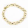 Picture of 14k Two Tone Gold Round Link Bracelet