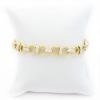Picture of 14k Two Tone Gold Round Link Bracelet
