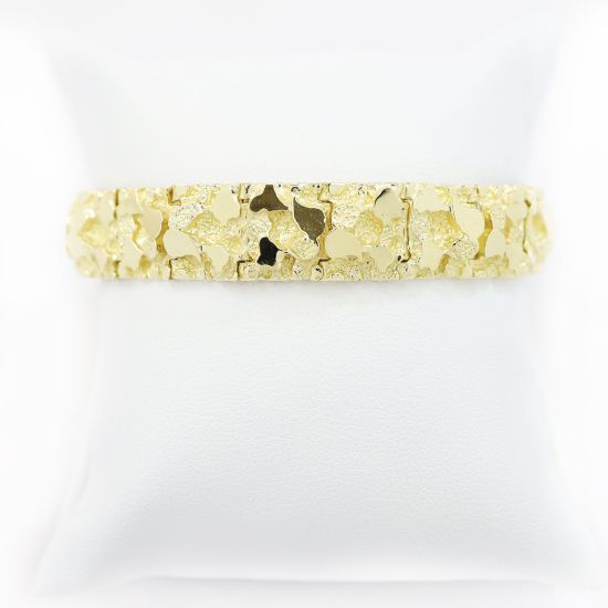 Picture of 14k Yellow Gold Nugget Bracelet