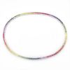 Picture of 18k White Gold Sapphire & Diamond Rainbow Tennis Necklace