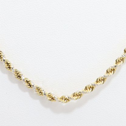 Picture of 14k Two Tone Gold Rope Chain