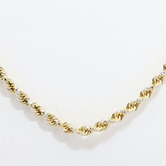 Picture of 14k Two Tone Gold Rope Chain