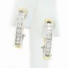 Picture of 14k Two Tone Gold Diamond Half Hoop Earrings