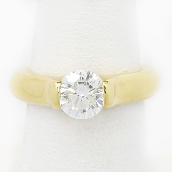 Picture of 18k Yellow Gold Brilliant Solitaire Diamond Ring