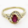Picture of 14k Yellow Gold Ruby & Diamond Ring