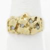 Picture of 14k Yellow Gold Diamond Nugget Ring