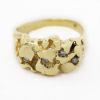 Picture of 14k Yellow Gold Diamond Nugget Ring