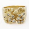 Picture of 14k Yellow Gold Diamond Nugget Ring