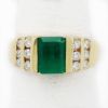 Picture of 14k Yellow Gold Emerald & Diamond Ring