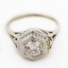 Picture of Vintage 14k White Gold Old European Cut Diamond Ring