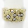 Picture of 14k Yellow Gold Diamond Nugget Ring