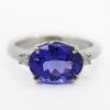 Picture of 14k White Gold Tanzanite & Diamond Ring