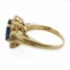 Picture of 14k Yellow Gold Oval Sapphire & Diamond Halo Ring