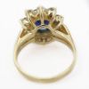 Picture of 14k Yellow Gold Oval Sapphire & Diamond Halo Ring