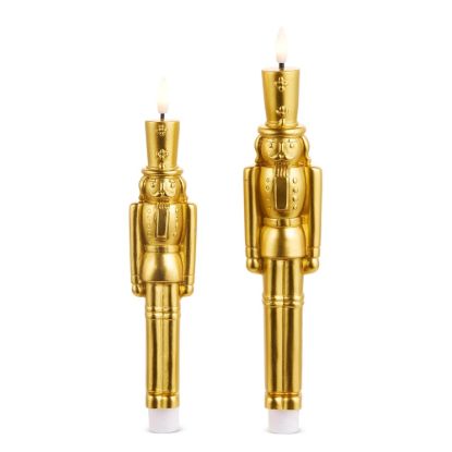 Picture of Pair of Golden Nutcracker 'Flameless' Candles