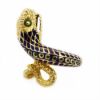 Picture of 18k Yellow Gold Enamel Snake Ring