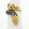 Picture of 18k Yellow Gold Enamel Snake Ring