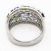 Picture of 14k White Gold Diamond, Sapphire, Tsavorite Garnet, & Amethyst Ring