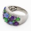 Picture of 14k White Gold Diamond, Sapphire, Tsavorite Garnet, & Amethyst Ring
