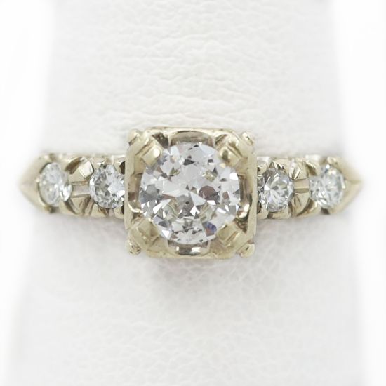 Picture of Vintage 14k White Gold Diamond Ring