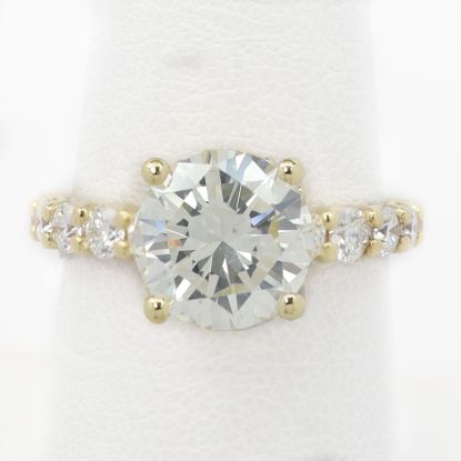 Picture of 14k Yellow Gold Brilliant Diamond Ring