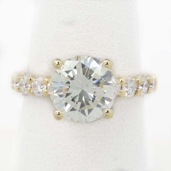 Picture of 14k Yellow Gold Brilliant Diamond Ring