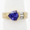 Picture of 14k Yellow Gold Tanzanite & Diamond Ring