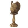 Picture of Golden Turkey on Pedestal Decoration