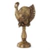 Picture of Golden Turkey on Pedestal Decoration