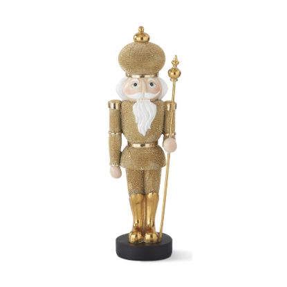 Picture of Golden Faux Beaded Holiday Nutcracker, Style #1