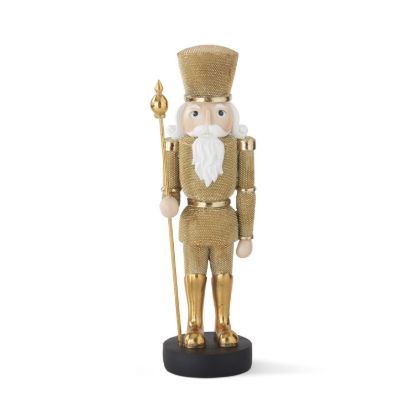 Picture of Golden Faux Beaded Holiday Nutcracker, Style #2
