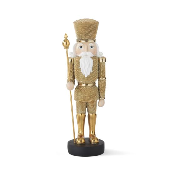 Picture of Golden Faux Beaded Holiday Nutcracker, Style #2