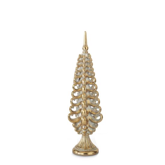 Picture of Medium Silver & Gold Christmas Tree with Finial Topper