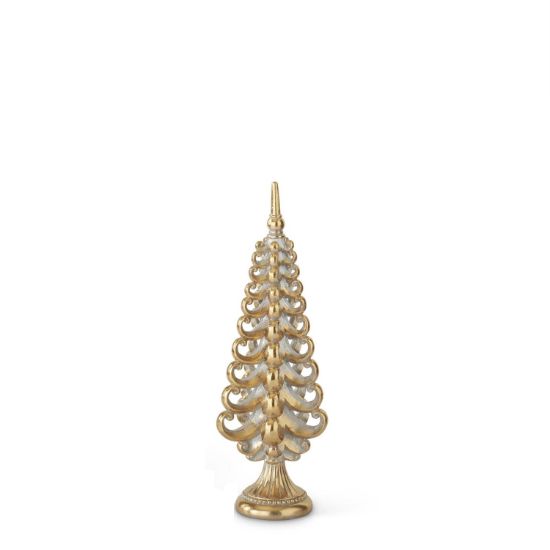 Picture of Small Silver & Gold Christmas Tree with Finial Topper by K&K Interiors