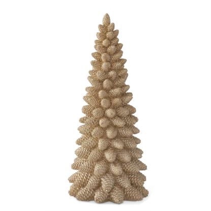 Picture of Large Golden Glittered Pinecone Christmas Tree Decoration