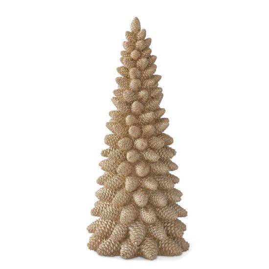 Picture of Large Golden Glittered Pinecone Christmas Tree Decoration
