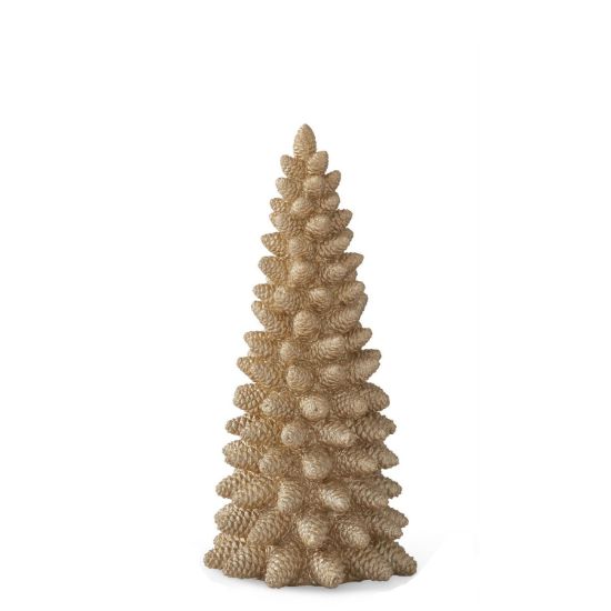 Picture of Small Golden Glittered Pinecone Christmas Tree Decoration