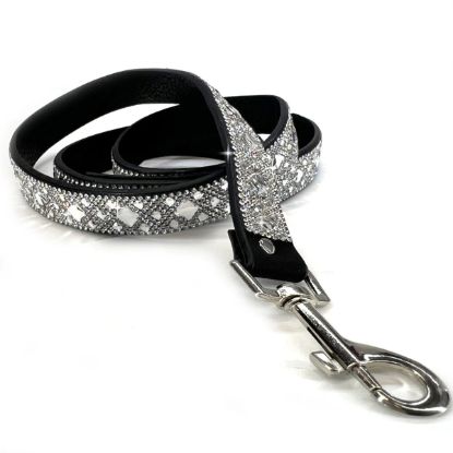 Picture of Jacqueline Kent 'Diamonds in the Ruff' Silver Bejeweled Dog Leash