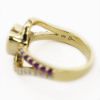 Picture of 14k Yellow Gold Tanzanite, Amethyst & Diamond Ring