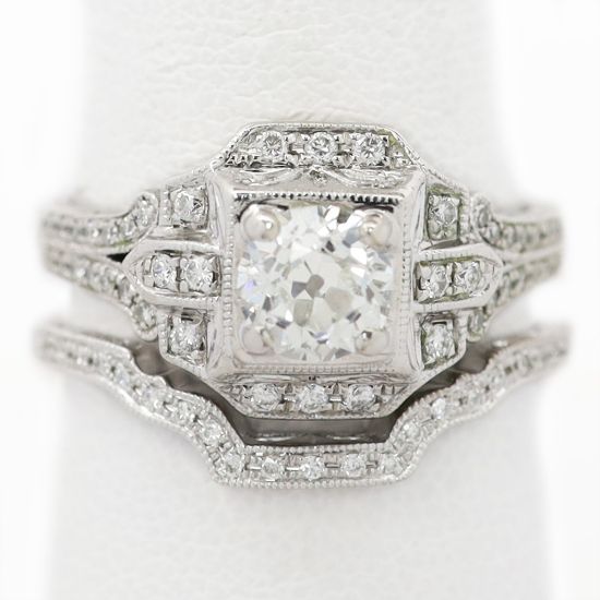 Picture of 14k White Gold Diamond Bridal Set