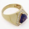 Picture of 14k Yellow Gold Tanzanite & Diamond Ring