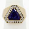 Picture of 14k Yellow Gold Tanzanite & Diamond Ring