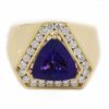 Picture of 14k Yellow Gold Tanzanite & Diamond Ring