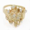 Picture of 14k Yellow Gold Diamond Nugget Ring