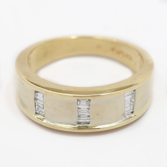 Picture of 14k Two Tone Gold Diamond Band