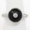 Picture of 18k Two Tone Gold Cabochon Onyx & Diamond Ring