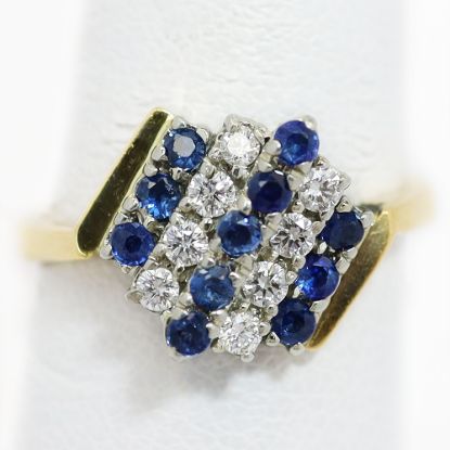 Picture of 18k Yellow Gold Sapphire & Diamond Ring