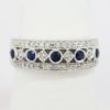 Picture of 14k White Gold Sapphire & Diamond Ring